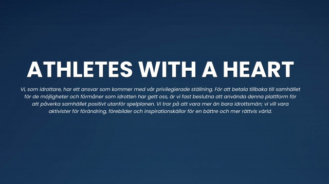 Landslagets Isak Hien lanserar "Athletes with a heart", unik plattform för idrottsaktivism.