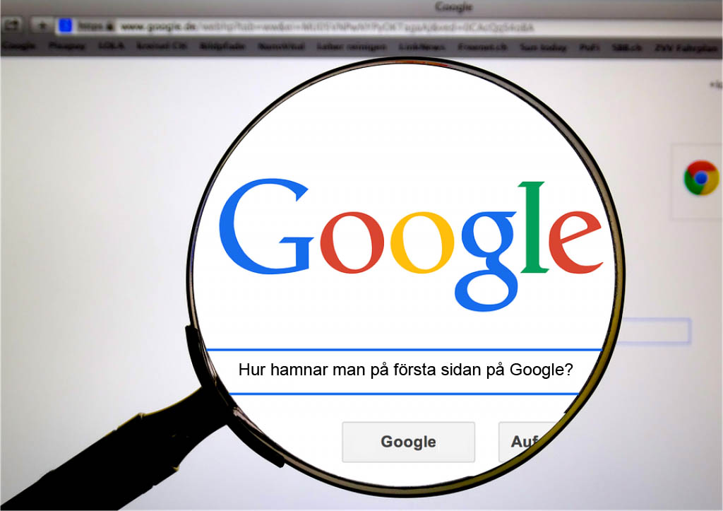 Googles första sida